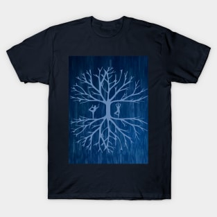 Grounded Trees and Humans Yoga Rain Graphic T-Shirt